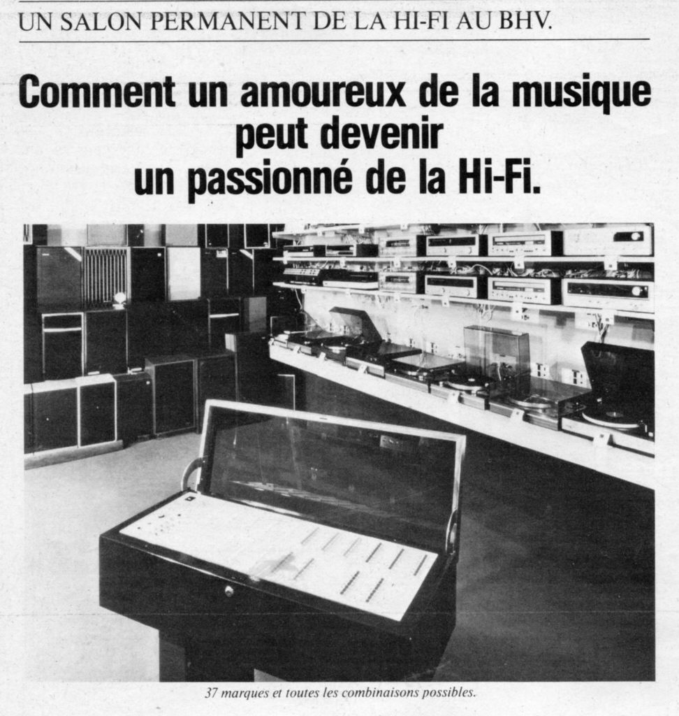 16 - 1976 - COMMENT UN AMOUREUX DE LA MUSIQUE PEUT DEVENIR UN PASSIONNé DE LA HI-FI AU BHV